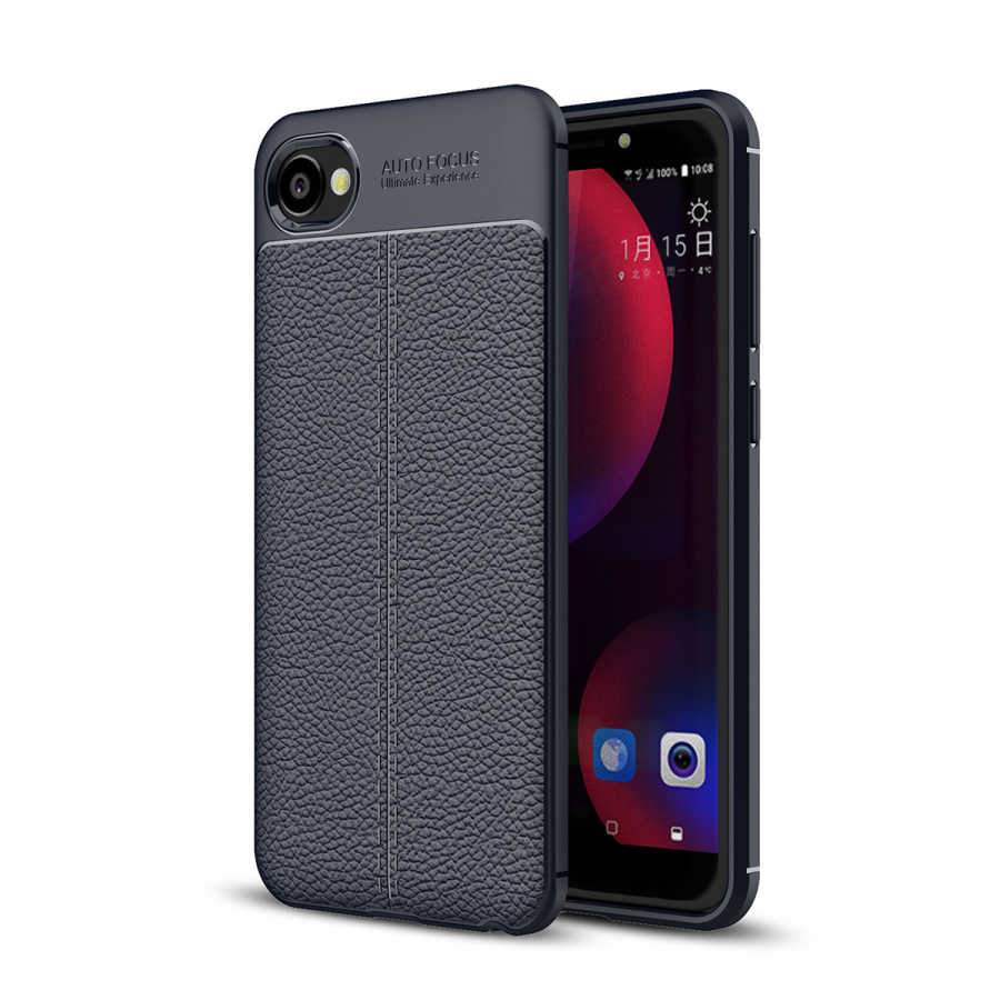 HTC Desire 12 Kılıf Zore Niss Silikon Kapak - Lacivert