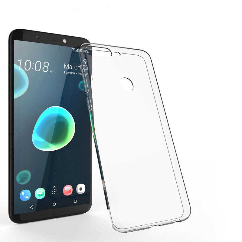 HTC Desire 12 Plus Kılıf Zore Süper Silikon Kapak - Renksiz