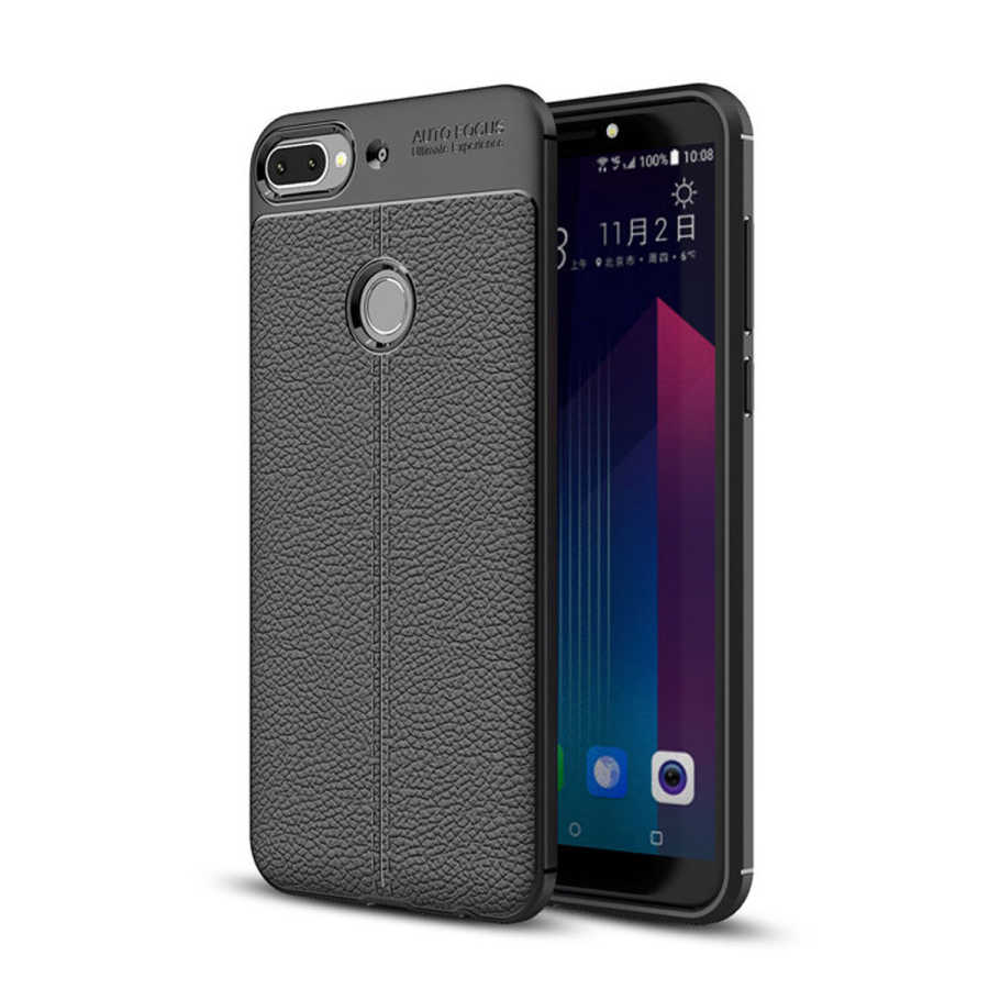 HTC Desire 12 Plus Kılıf Zore Niss Silikon Kapak - Siyah