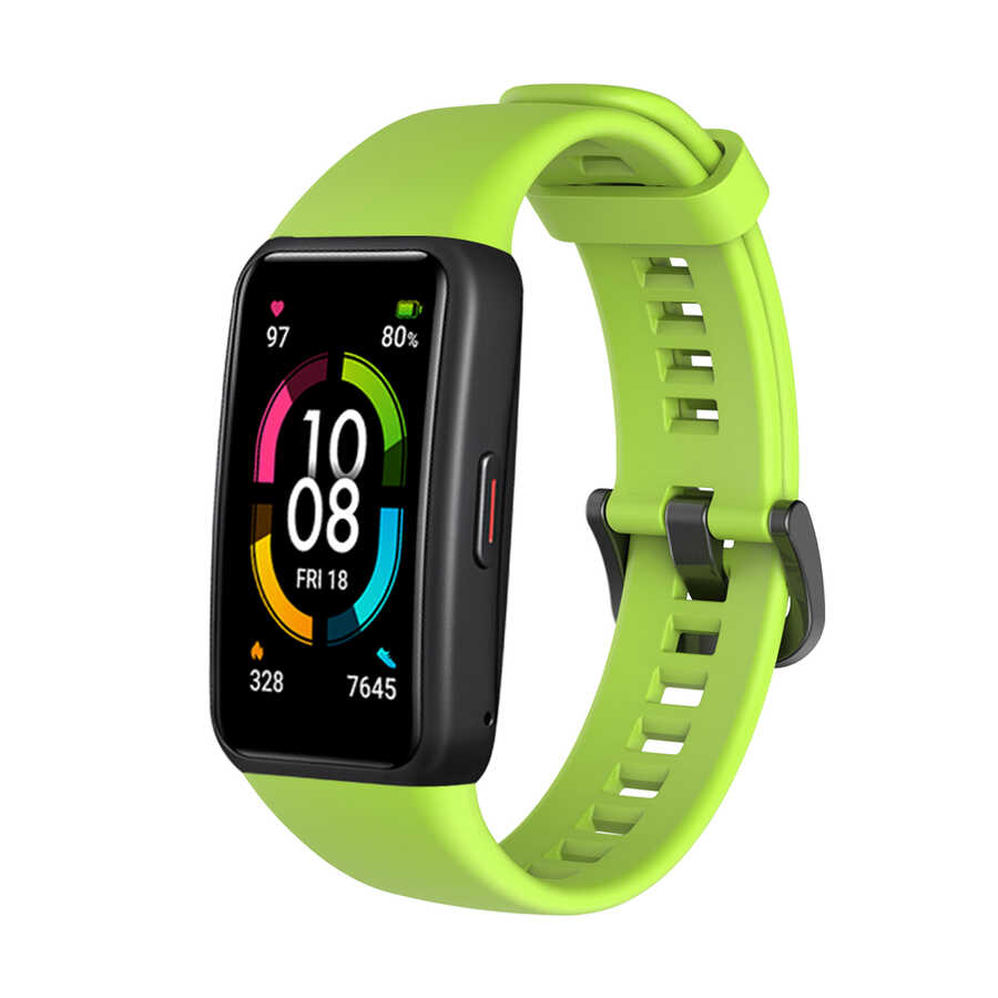 Huawei Band 6 Uyumlu Yumuşak (Renkli Şık Tasarım) Jel Silikon Kordon