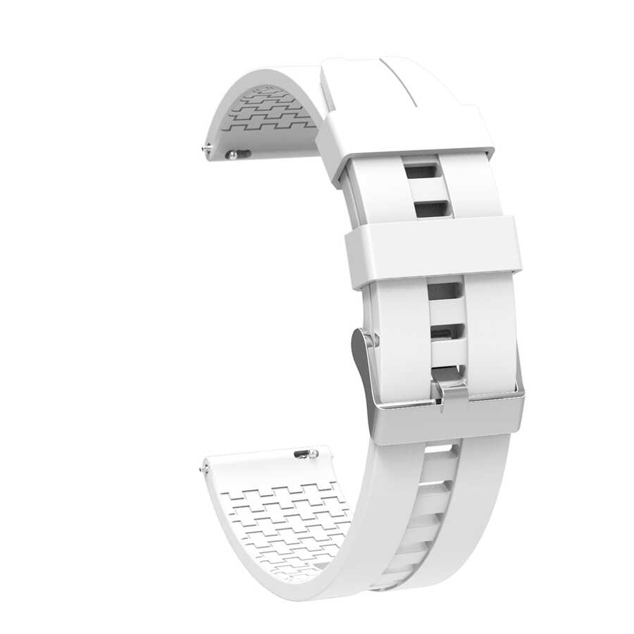 Huawei GT2 42mm KRD-23 20mm Silikon Kordon - Beyaz