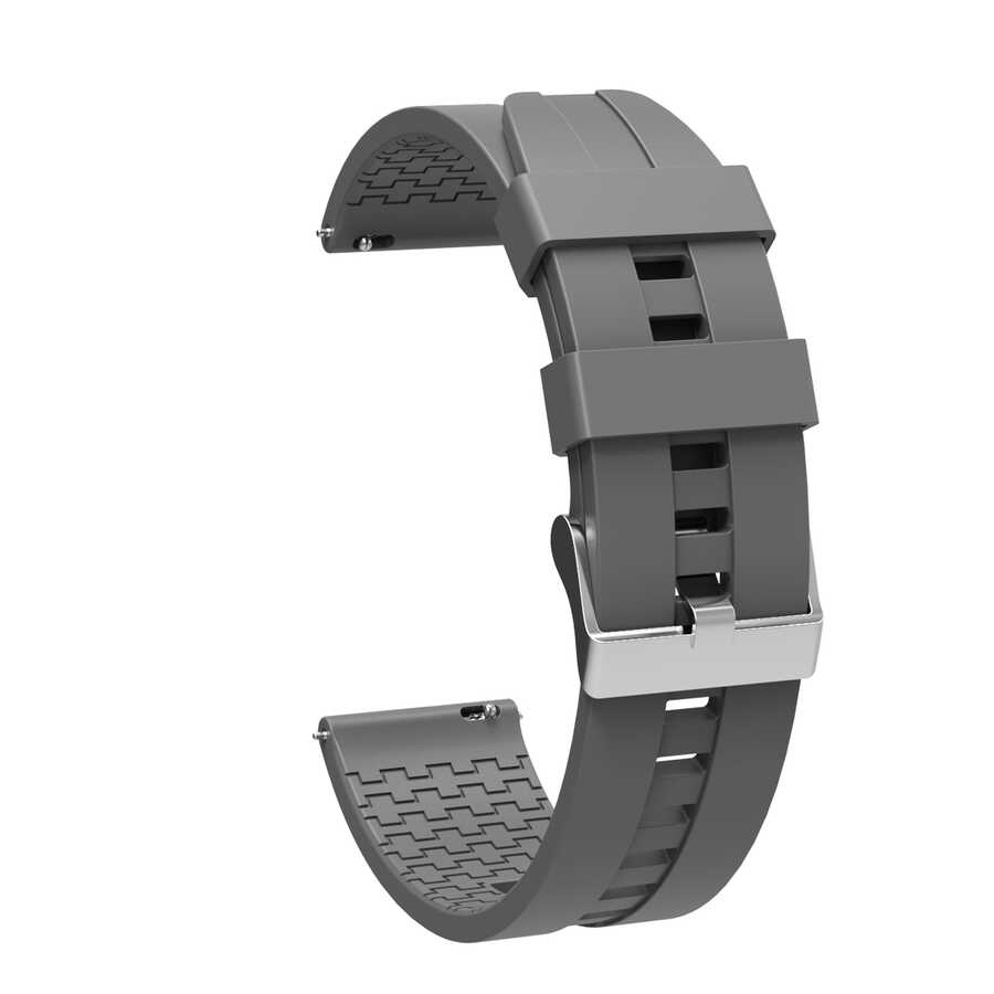Huawei GT2 42mm KRD-23 20mm Silikon Kordon - Gri