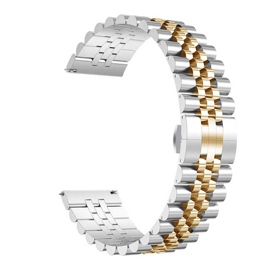 Huawei GT2 42mm KRD-36 20mm Metal Kordon - Gümüş-Rosegold