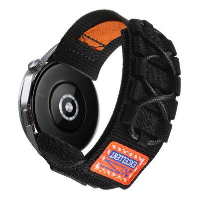 Huawei GT2 46mm Zore KRD-112 22mm Orbital Örgülü Halat Tasarımlı Naylon Kumaş Hasır Kordon - Zore