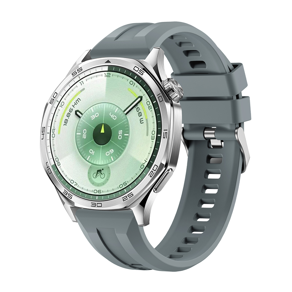 Huawei GT2 46mm Zore KRD-148 22mm Silikon Kordon - Koyu Gri