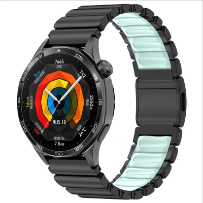 Huawei GT4 46mm Zore KRD-151 22mm Metal Silikon Kordon - Zore