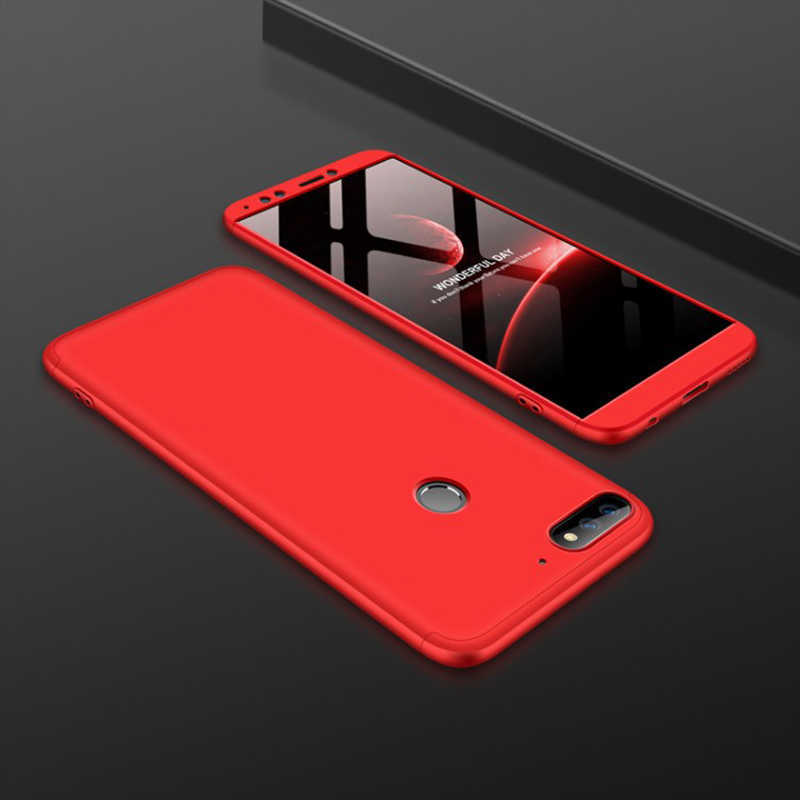 Huawei Y7 2018 Kılıf Zore Ays Kapak - Kırmızı