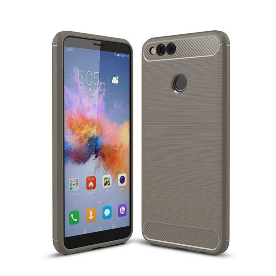 Huawei Honor 7X Kılıf Zore Room Silikon Kapak - Gri