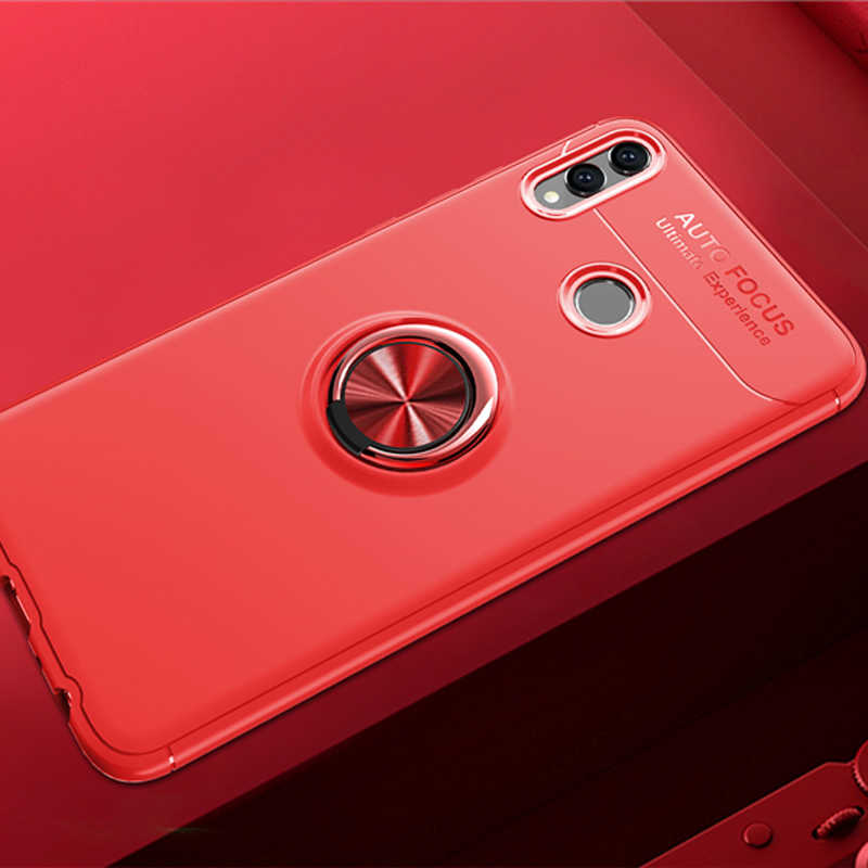 Huawei Honor 8C Kılıf Zore Ravel Silikon Kapak - Kırmızı