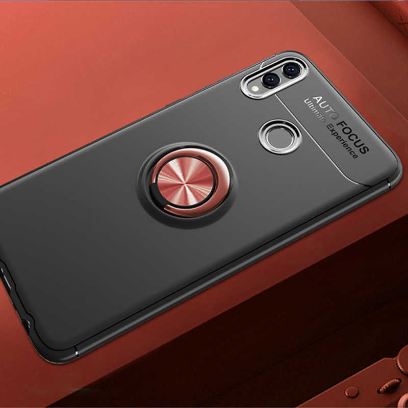 Huawei Honor 8C Kılıf Zore Ravel Silikon Kapak - Siyah-Rose Gold