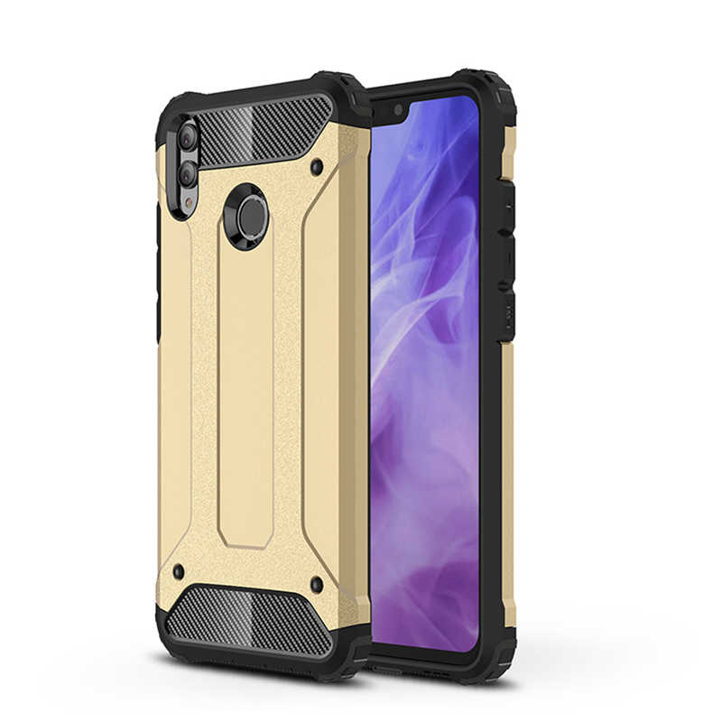 Huawei Honor 8X Kılıf Zore Crash Silikon Kapak - Gold