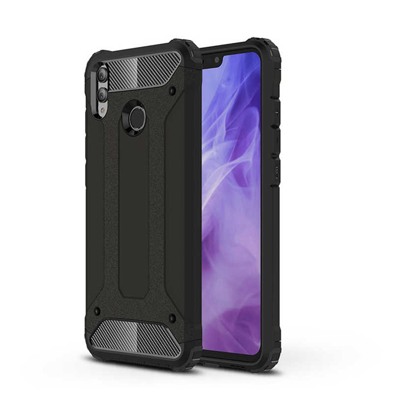Huawei Honor 8X Kılıf Zore Crash Silikon Kapak - Siyah
