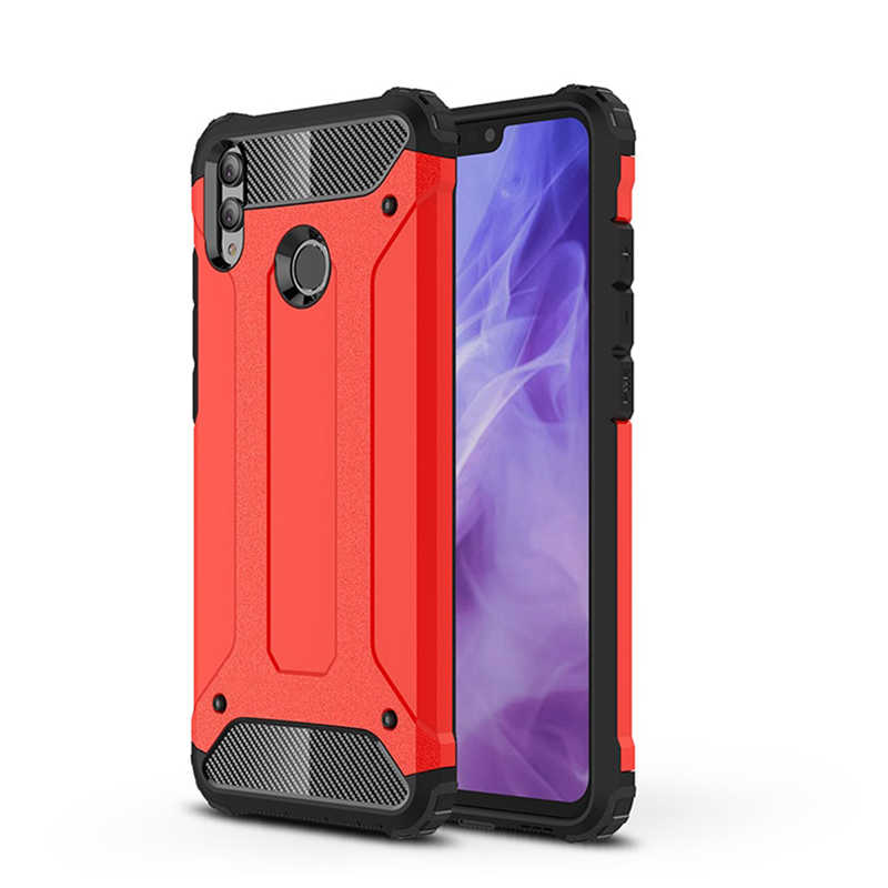 Huawei Honor 8X Kılıf Zore Crash Silikon Kapak - Kırmızı