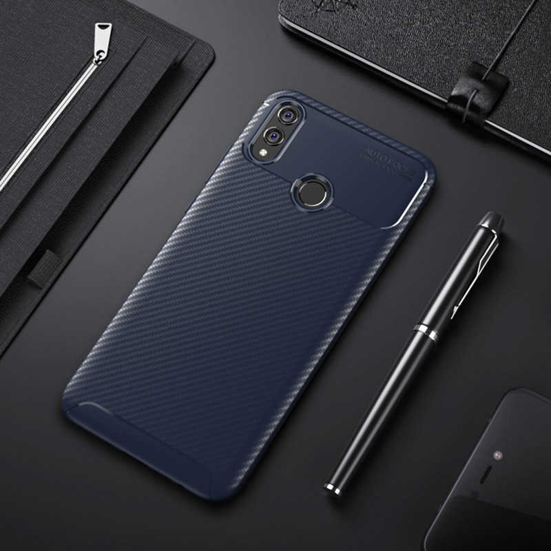 Huawei Honor 8X Kılıf Zore Negro Silikon Kapak - Lacivert