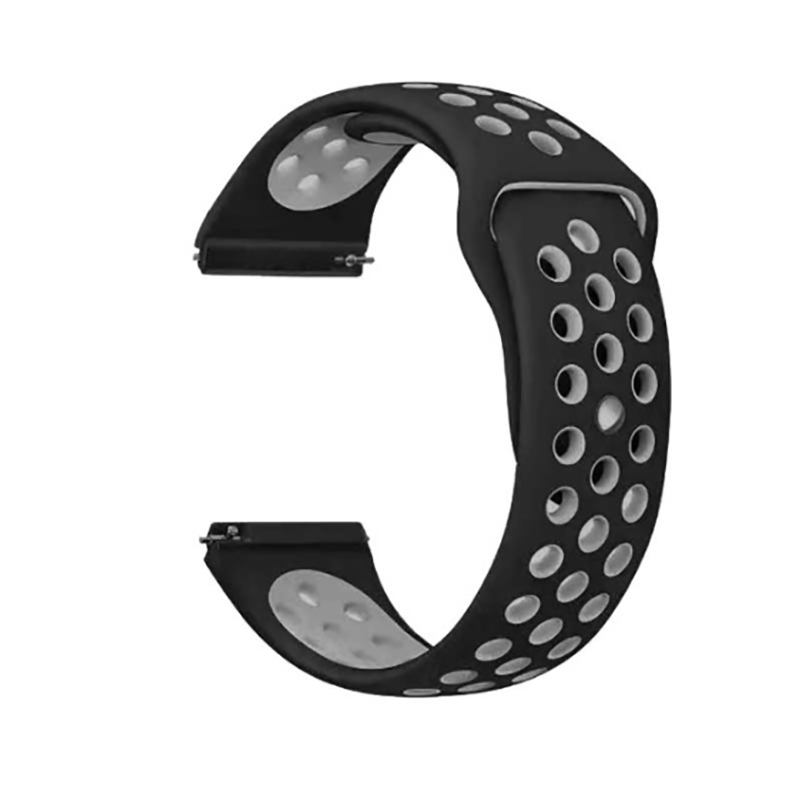 Huawei Honor Magic 2 46 mm KRD-02 Silikon Kordon - Siyah-Gri
