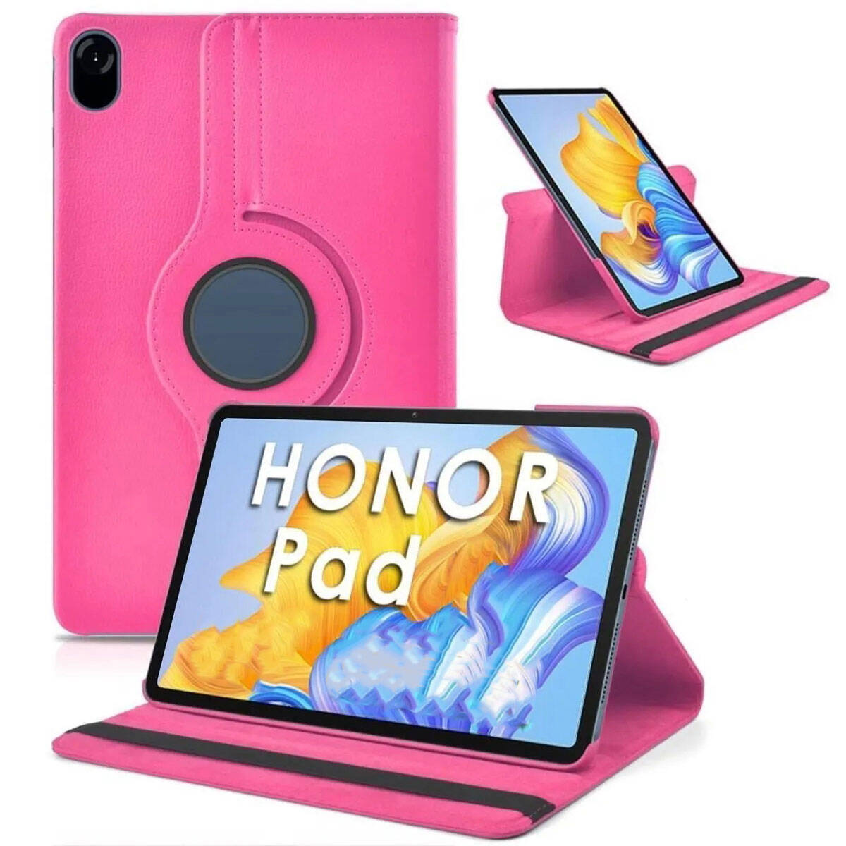 Huawei Honor Pad X9 11.5' NXXA Dönebilen Standlı Kılıf-Pembe Koyu