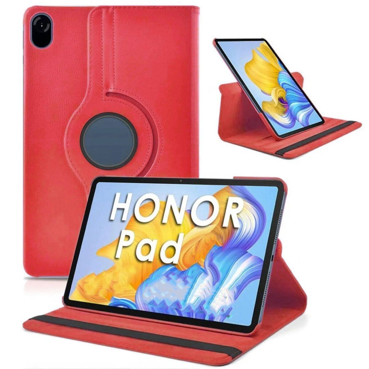 Huawei Honor Pad X9 11.5' NXXA Dönebilen Standlı Kılıf-Kırmızı