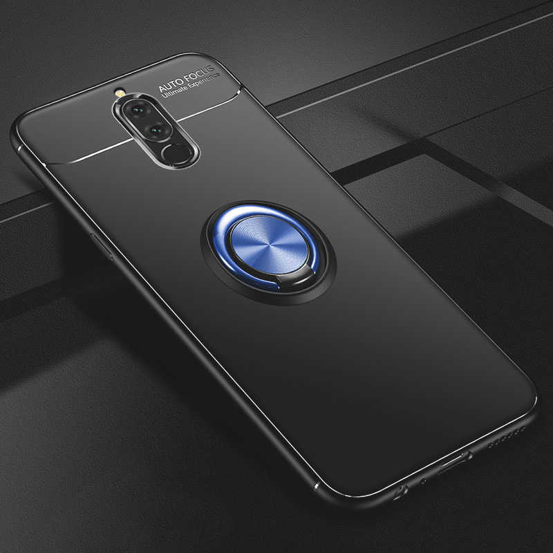 Huawei Mate 10 Lite Kılıf Zore Ravel Silikon Kapak - Siyah-Mavi