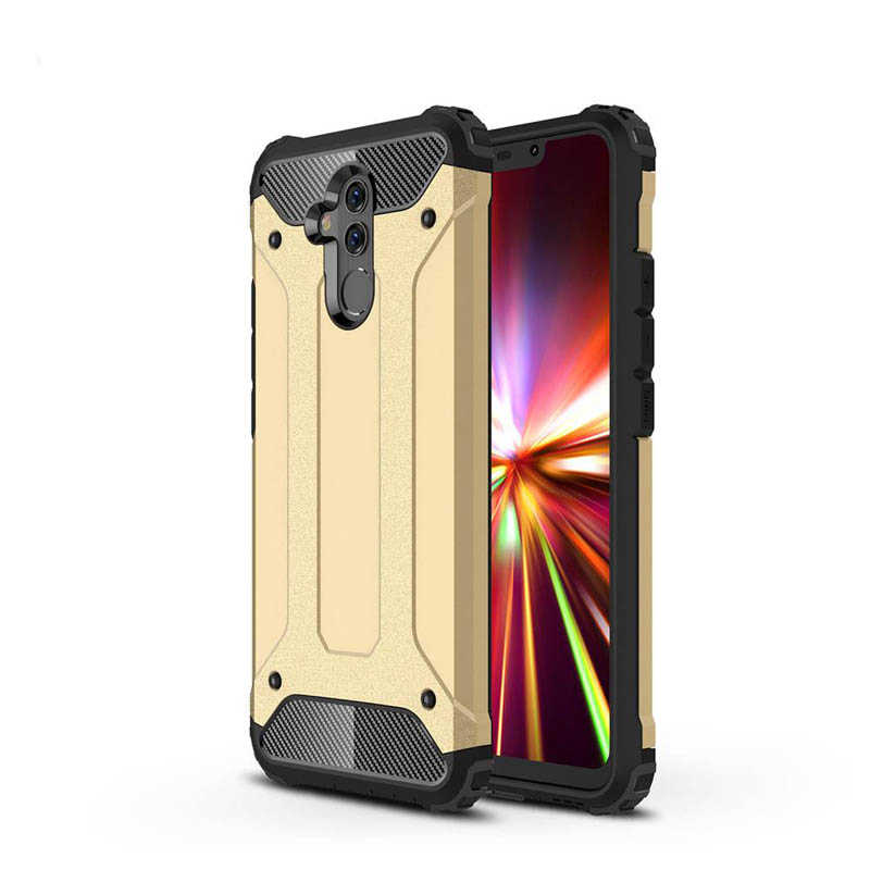 Huawei Mate 20 Lite Kılıf Zore Crash Silikon Kapak - Gold