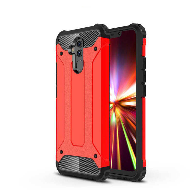 Huawei Mate 20 Lite Kılıf Zore Crash Silikon Kapak - Kırmızı
