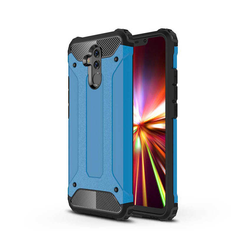 Huawei Mate 20 Lite Kılıf Zore Crash Silikon Kapak - Mavi