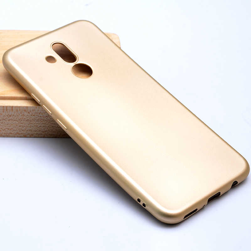 Huawei Mate 20 Lite Kılıf Zore Premier Silikon Kapak - Gold