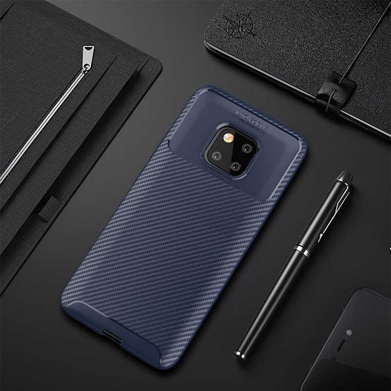 Huawei Mate 20 Pro Kılıf Zore Negro Silikon Kapak - Lacivert