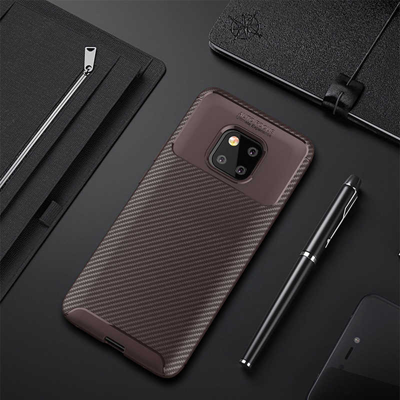 Huawei Mate 20 Pro Kılıf Zore Negro Silikon Kapak - Kahverengi