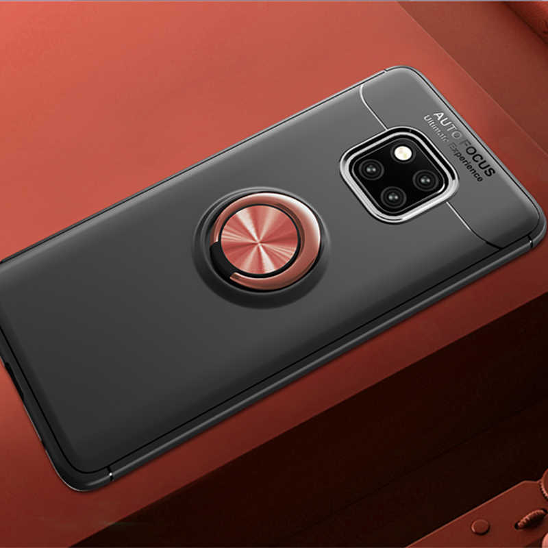 Huawei Mate 20 Pro Kılıf Zore Ravel Silikon Kapak - Siyah-Rose Gold
