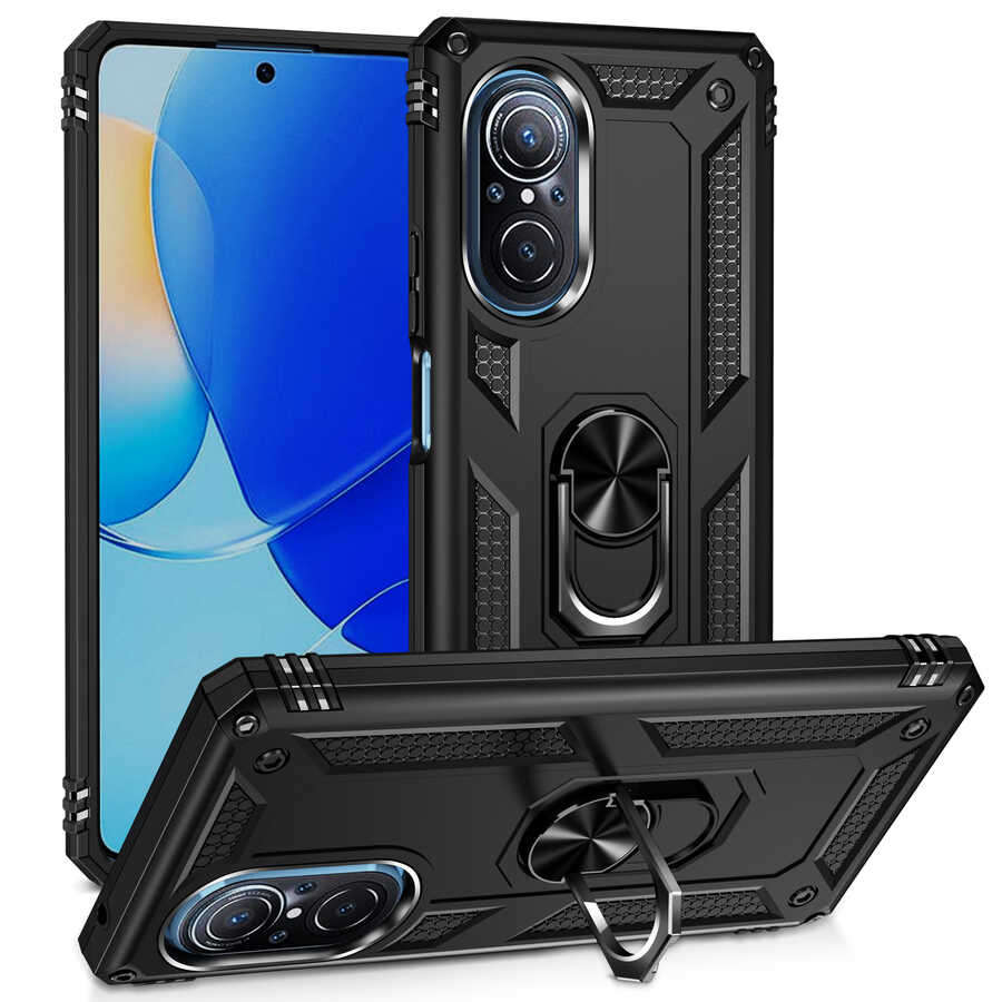 Huawei Nova 9 SE Kılıf Zore Vega Kapak - Siyah