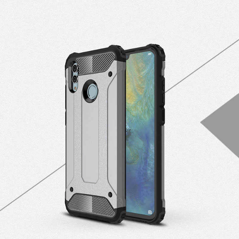 Huawei P Smart 2019 Kılıf Zore Crash Silikon Kapak - Gri