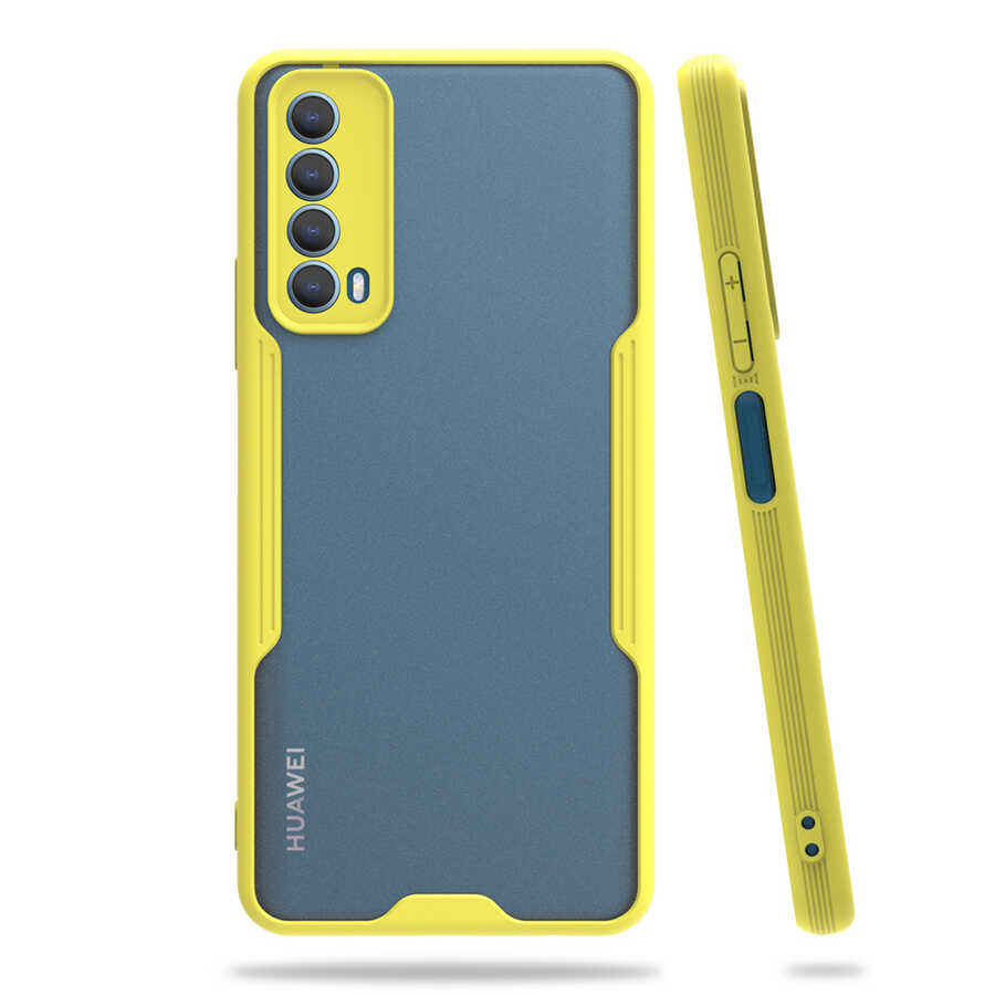 Huawei P Smart 2021 Kılıf Zore Parfe Kapak - Sarı