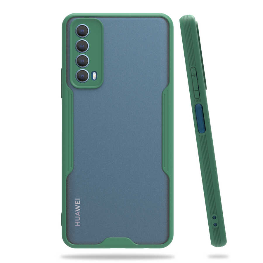 Huawei P Smart 2021 Kılıf Zore Parfe Kapak - Koyu Yeşil
