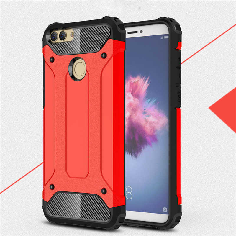 Huawei P Smart Kılıf Zore Crash Silikon Kapak - Kırmızı