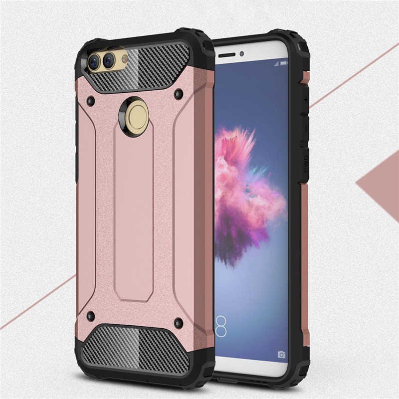 Huawei P Smart Kılıf Zore Crash Silikon Kapak - Rose Gold