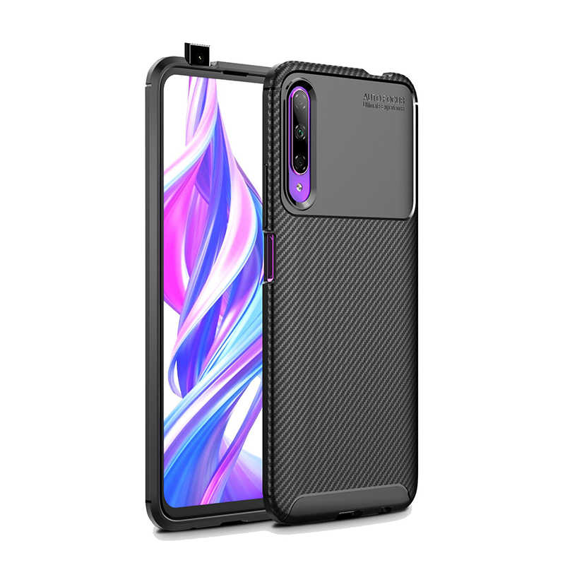 Huawei P Smart Pro 2019 Kılıf Zore Negro Silikon Kapak - Siyah