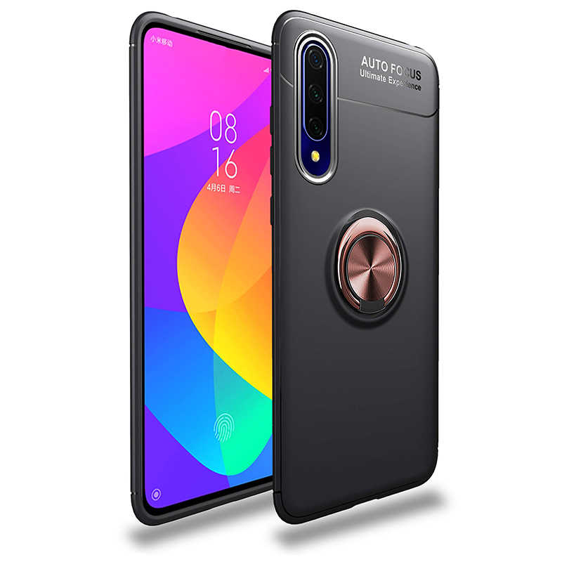 Huawei P Smart Pro 2019 Kılıf Zore Ravel Silikon Kapak - Siyah-Rose Gold