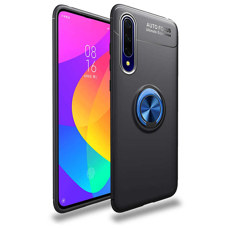 Huawei P Smart Pro 2019 Kılıf Zore Ravel Silikon Kapak - Siyah-Mavi