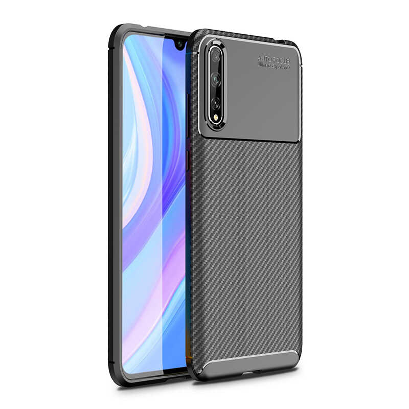 Huawei P Smart S (Y8P) Kılıf Zore Negro Silikon Kapak - Siyah