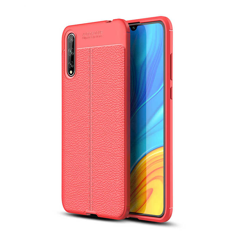 Huawei P Smart S (Y8P) Kılıf Zore Niss Silikon Kapak - Kırmızı