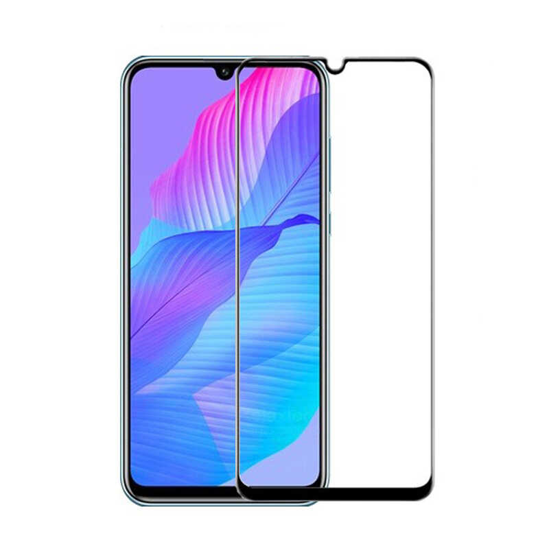 Huawei P Smart S (Y8P) Zore Kenarları Kırılmaya Dayanıklı Cam Ekran Koruyucu - Siyah