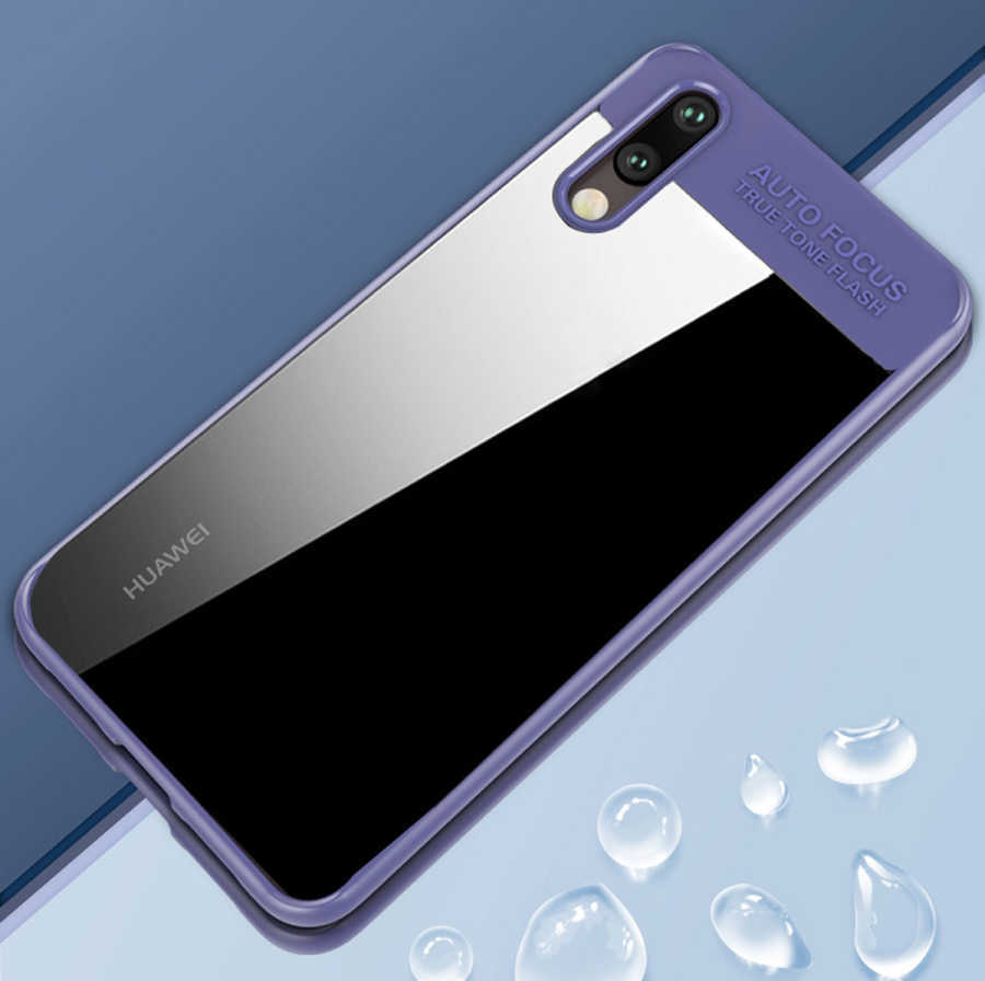 Huawei P20 Kılıf Zore Buttom Kapak - Mavi