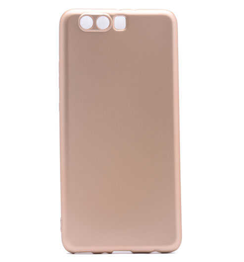 Huawei P10 Plus Kılıf Zore Premier Silikon Kapak - Gold