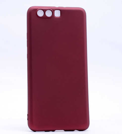 Huawei P10 Plus Kılıf Zore Premier Silikon Kapak - Bordo