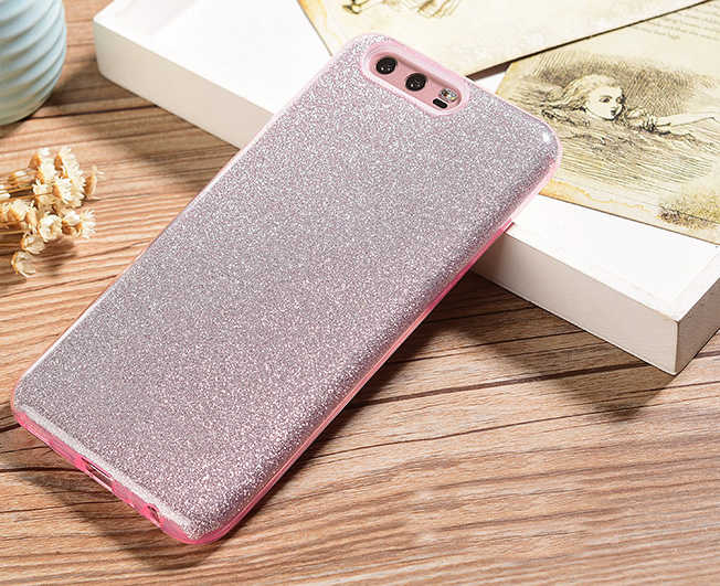 Huawei P10 Plus Kılıf Zore Shining Silikon - Rose Gold