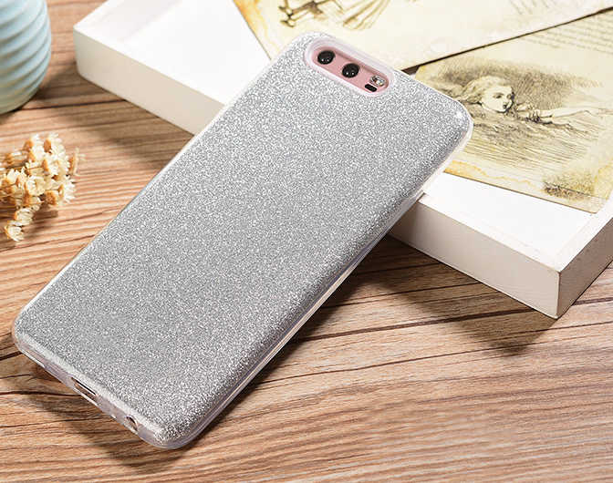 Huawei P10 Plus Kılıf Zore Shining Silikon - Gümüş