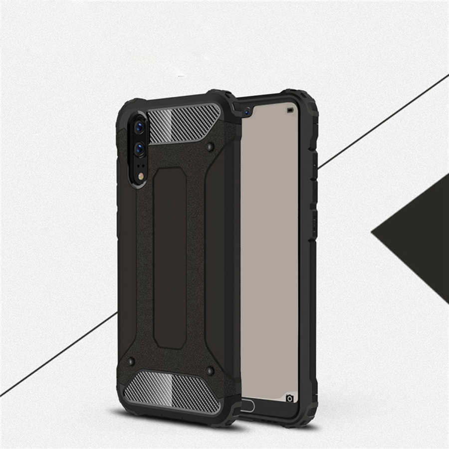 Huawei P20 Kılıf Zore Crash Silikon Kapak - Siyah