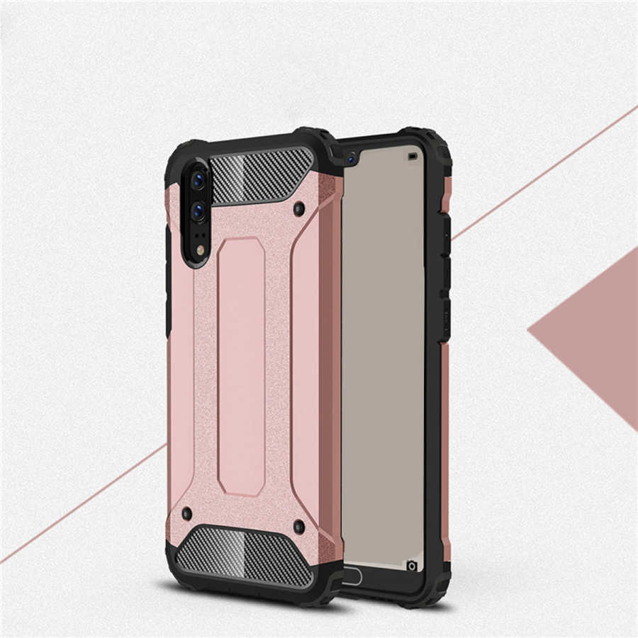Huawei P20 Kılıf Zore Crash Silikon Kapak - Rose Gold