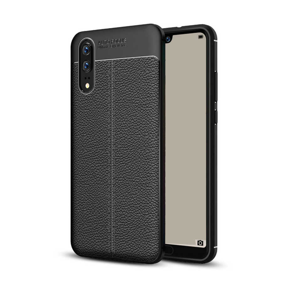 Huawei P20 Kılıf Zore Niss Silikon Kapak - Siyah