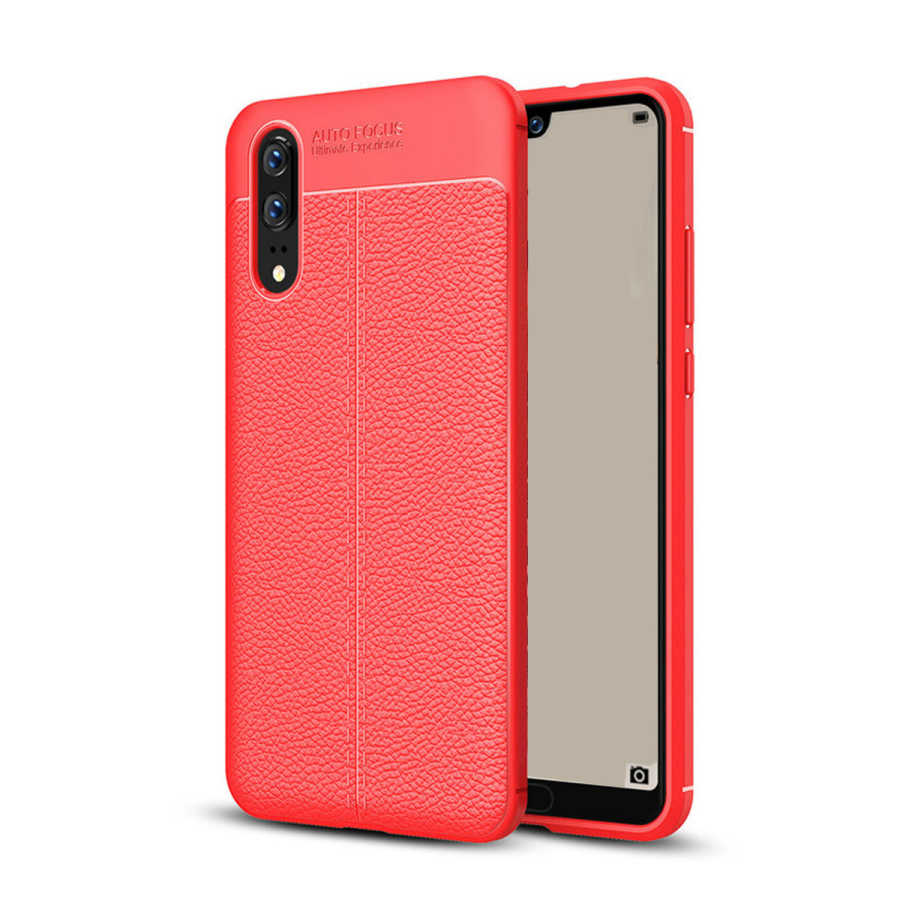 Huawei P20 Kılıf Zore Niss Silikon Kapak - Kırmızı